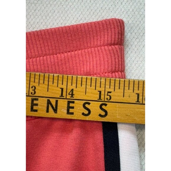 Tommy Hilfiger Womens Sporty Midi Skirt Size M Coral Elastic Waistband & Striped - Picture 7 of 8
